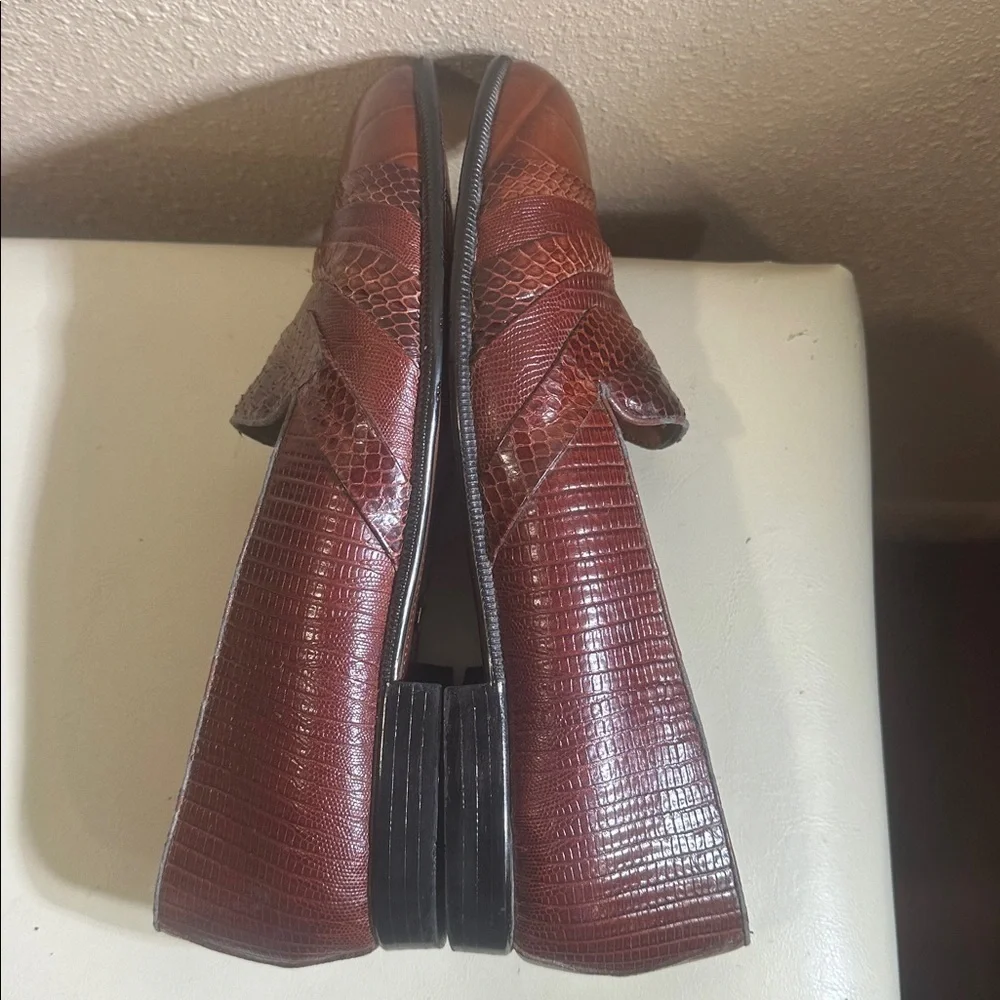 Stacy Adam’s Snakeskin Dress Loafers Size 8 1/2 M